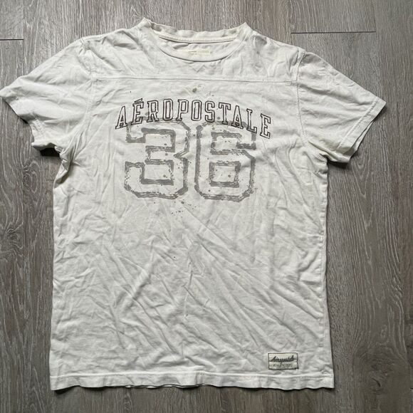 Aeropostale Other - Aeropostale Spell out Y2K Vintage T-Shirt Tan Men's Size Large